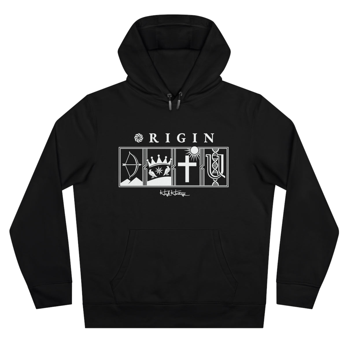 ORIGIN Armenian heritage graphic hoodie by Hayk Heritage, front chest print