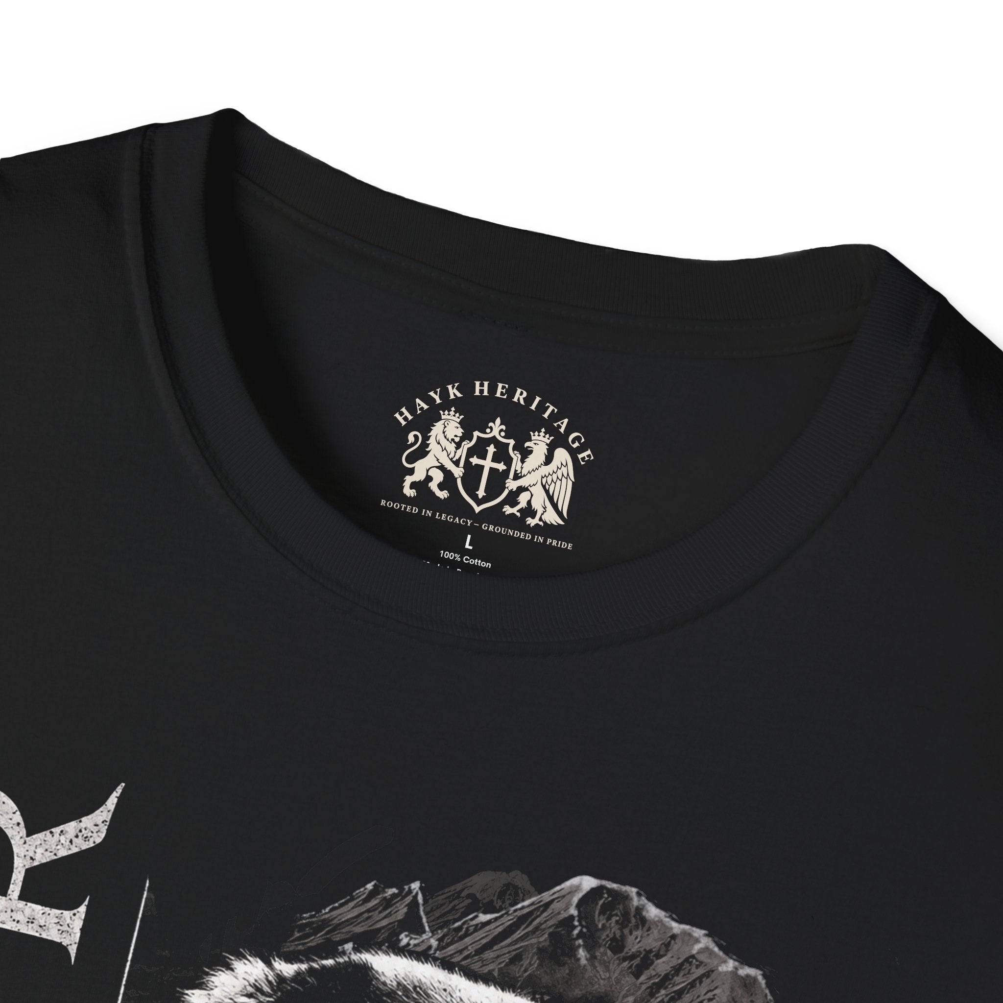 GAMPR Armenian Guardian Dog T-Shirt — Lifestyle flat lay | Black