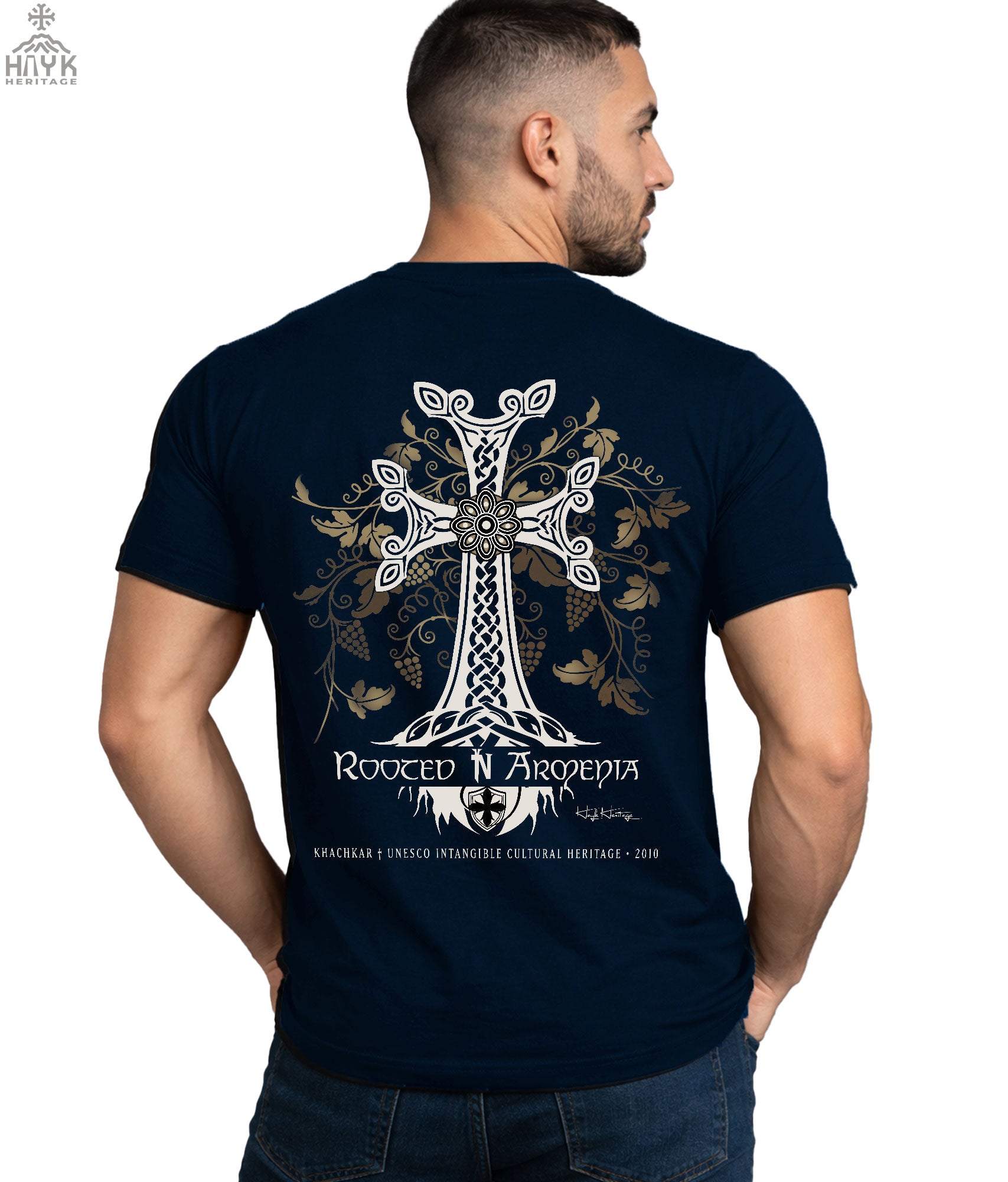 Khachkar T-Shirt — Rooted in Armenia - Grit & Grin