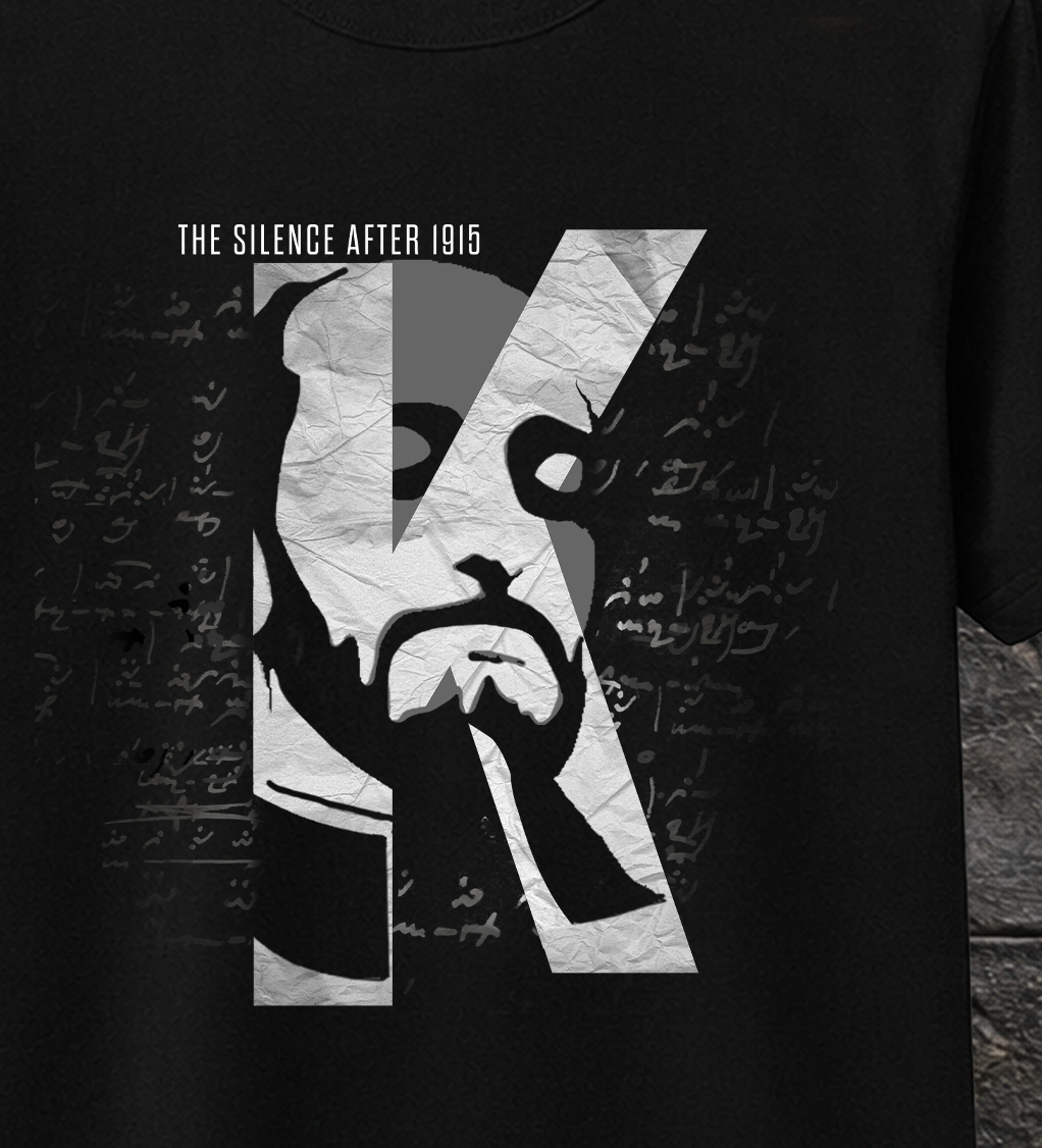 Komitas Armenian t-shirt — composer and priest, 1915 memorial graphic | Hayk Heritage
