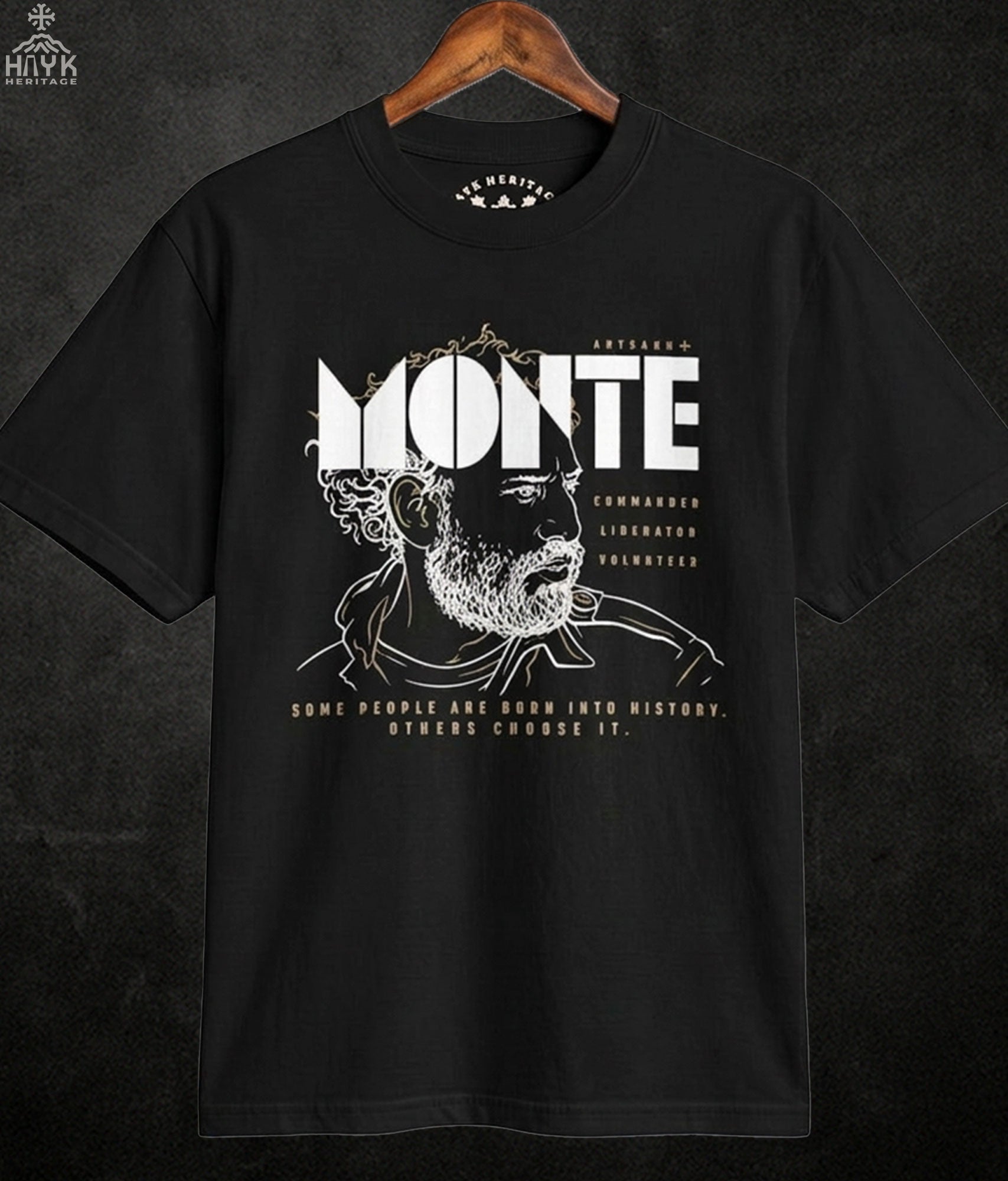 Monte Melkonian — He Chose Armenia | Vintage portrait design | Armenian diaspora tee