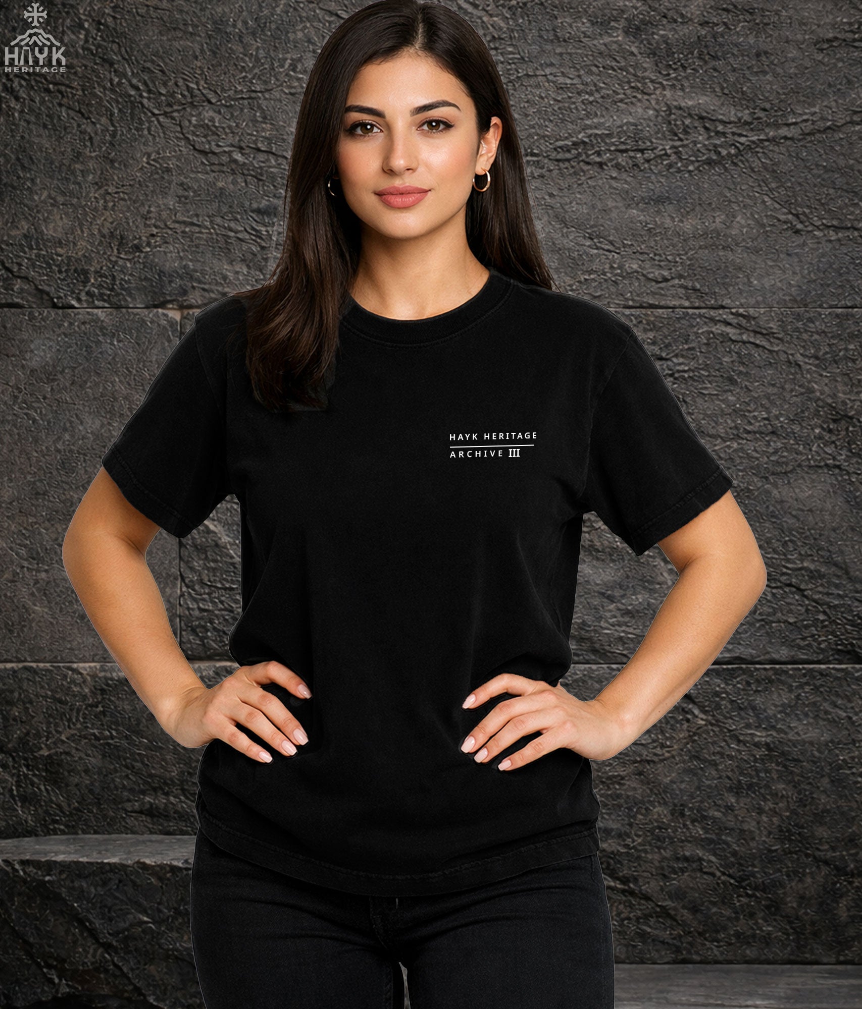Vahagn Armenian heritage t-shirt — god born of fire, Archive III design | Hayk Heritage