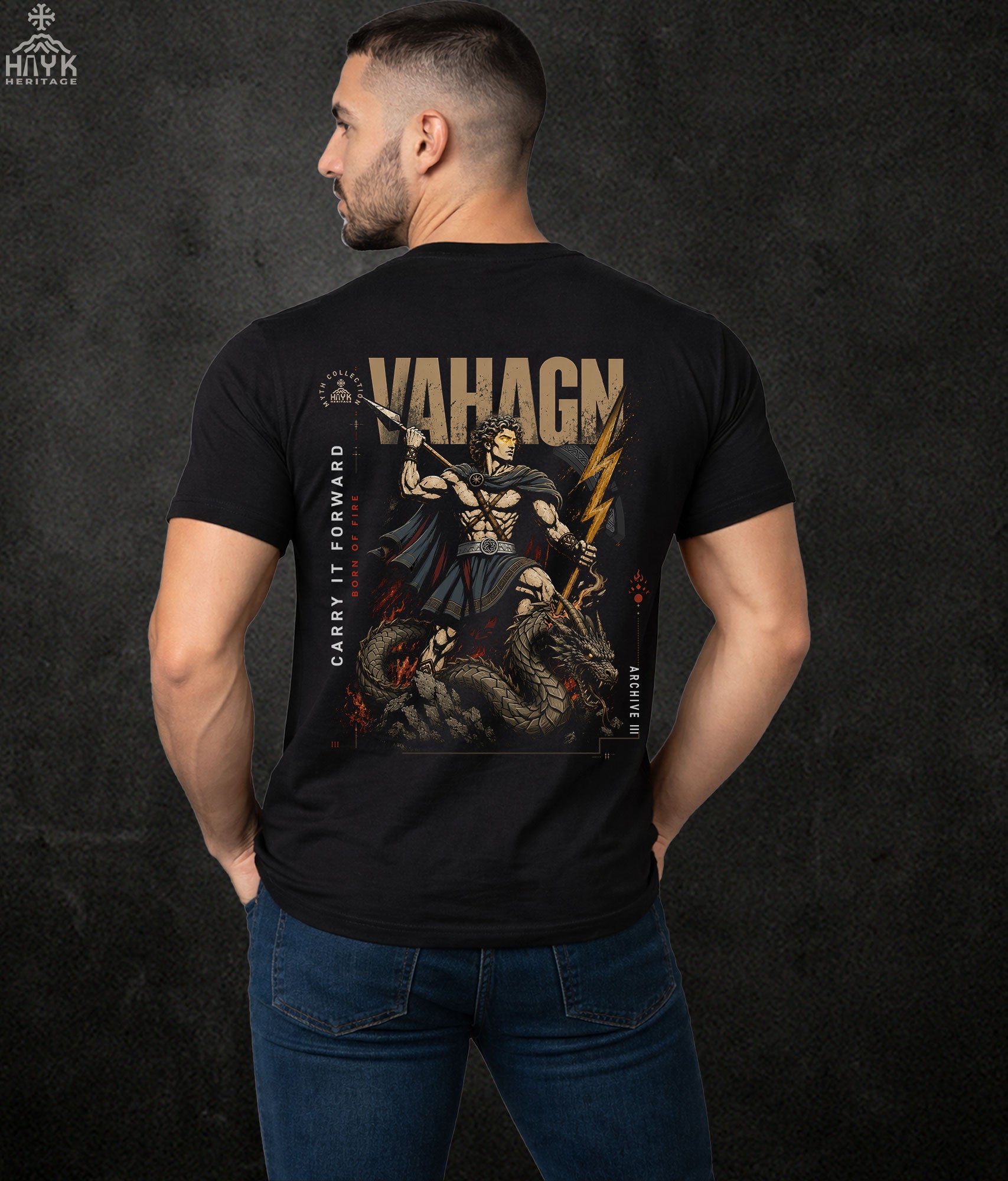 Vahagn — Armenian mythology t-shirt, Archive III: Born of Fire | Hayk Heritage
