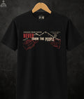 Erased From Paper Never From The People Ararat Heritage T-Shirt, front view on black tee