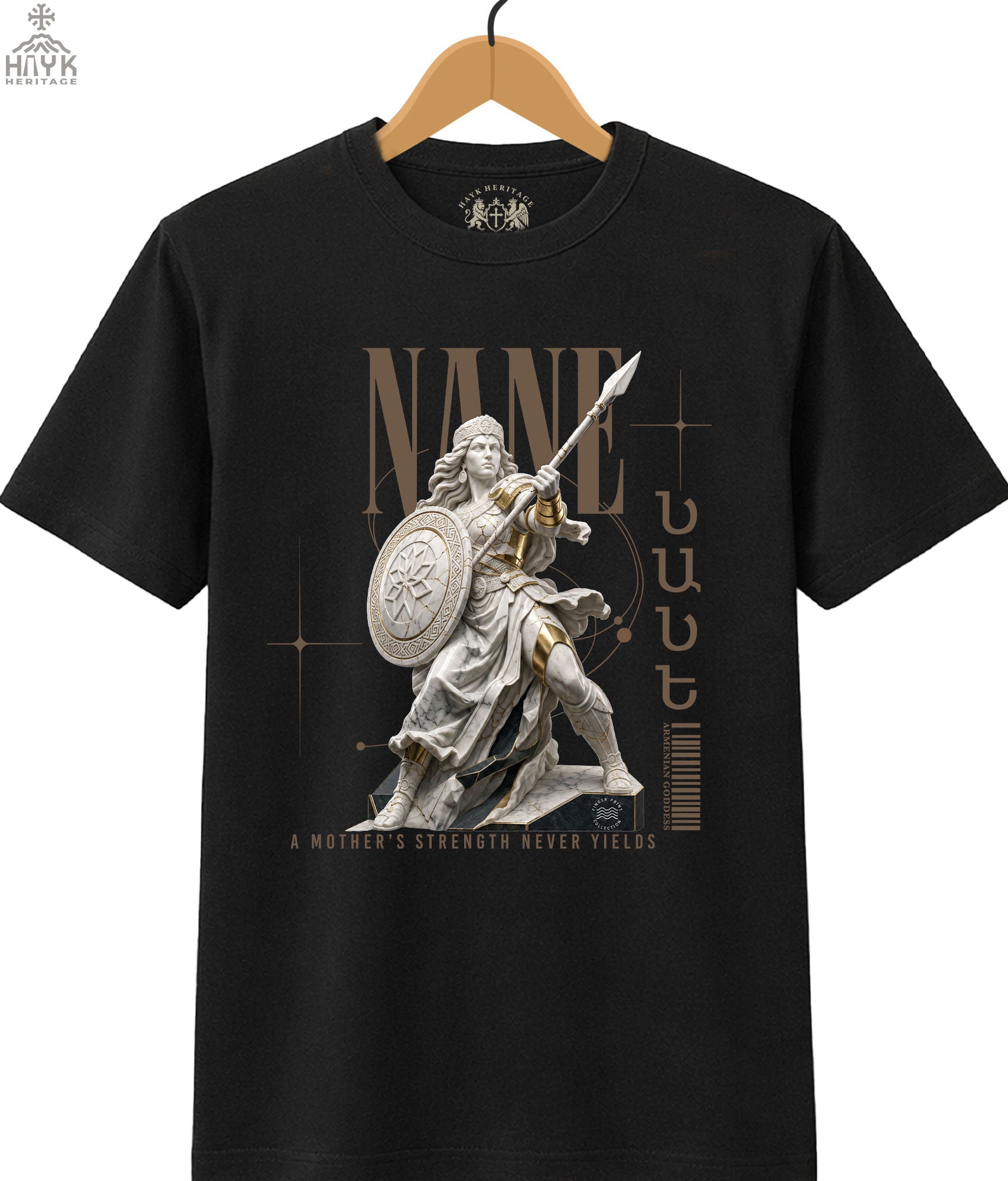 Nane Armenian goddess t-shirt, A Mother's Strength Never Yields