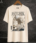 Astghik tee — fractured marble statue restored with gold, flowing vessel, Where Rivers Remember