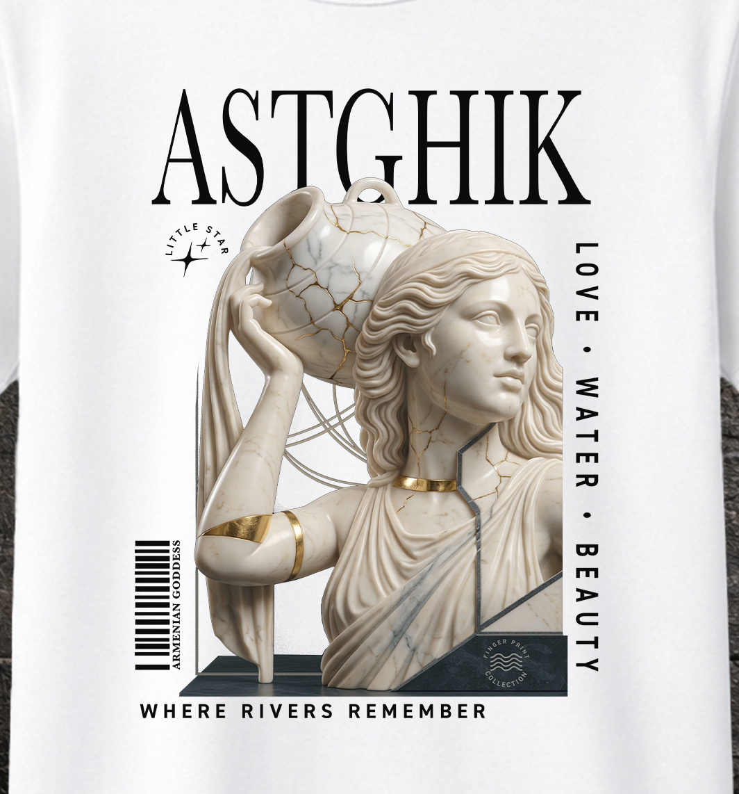 Astghik Armenian heritage t-shirt, Finger Print Collection