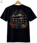 Harvest of Ararat oversized Armenian heritage tee in black with Mount Ararat back artwork