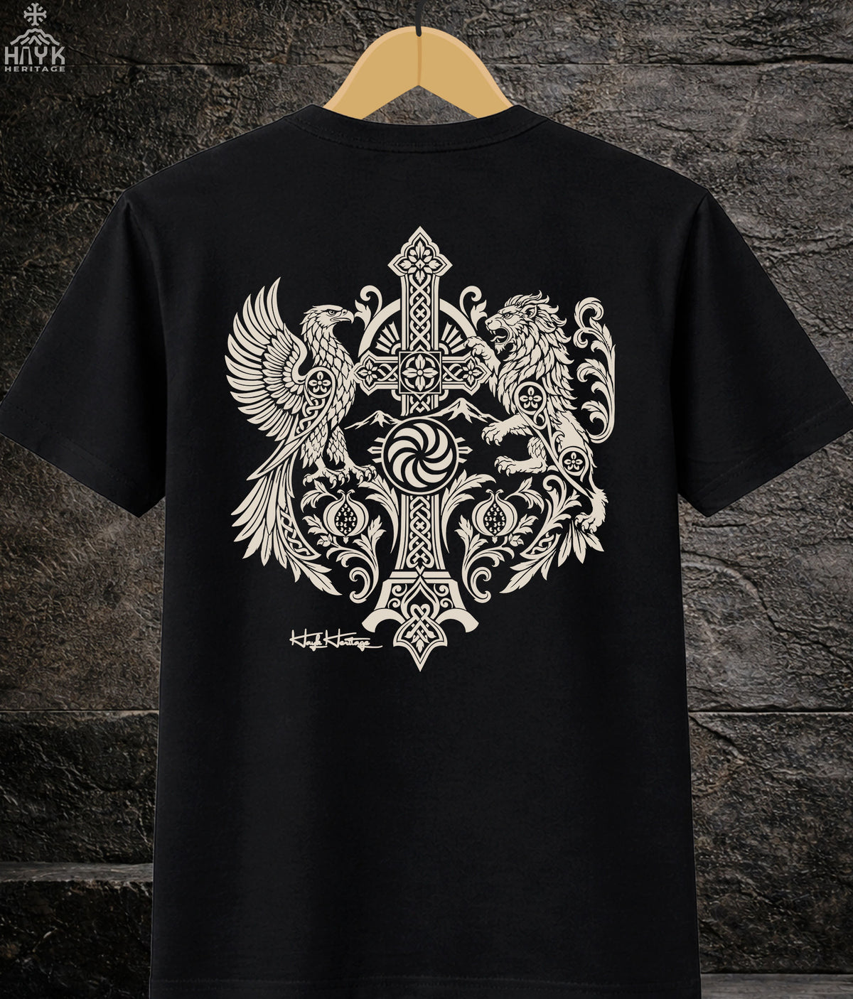 Armenian Heritage Crest Tee | Eagle, Lion & Cross - Grit & Grin