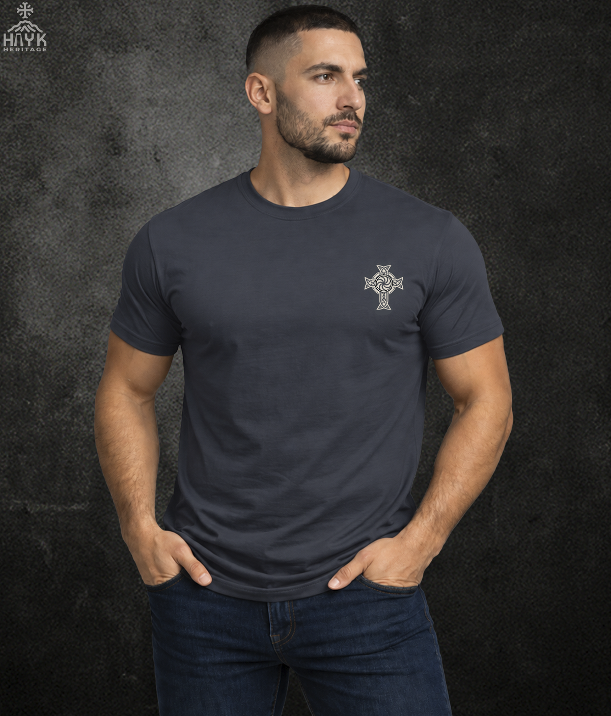 Armenian Heritage Crest Tee | Eagle, Lion & Cross - Grit & Grin