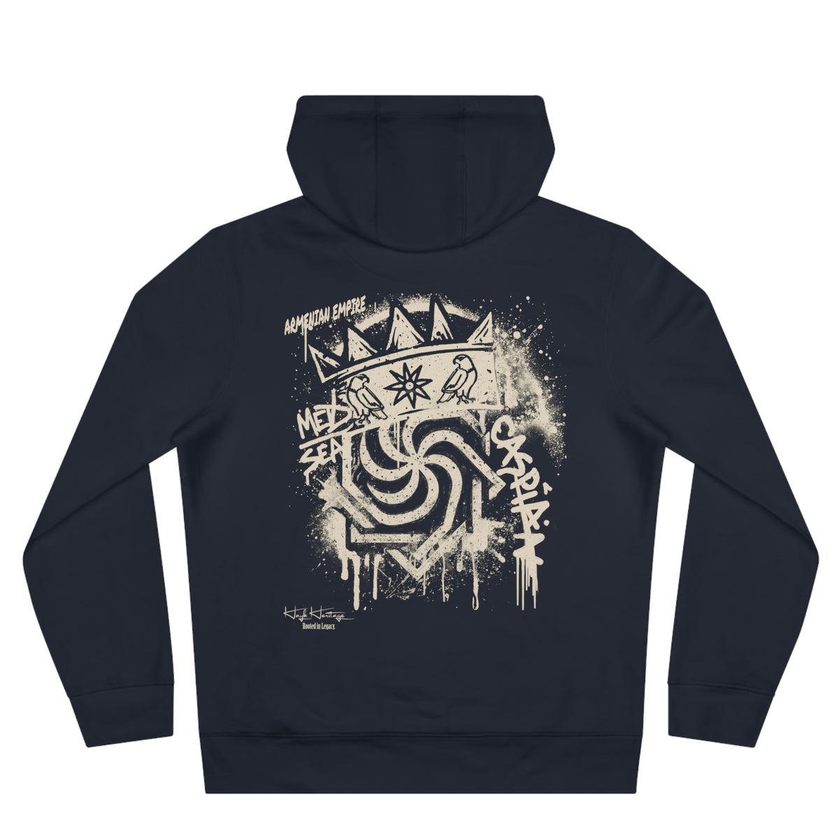Tigran the Great hoodie by Hayk Heritage, weathered crown graphic detail