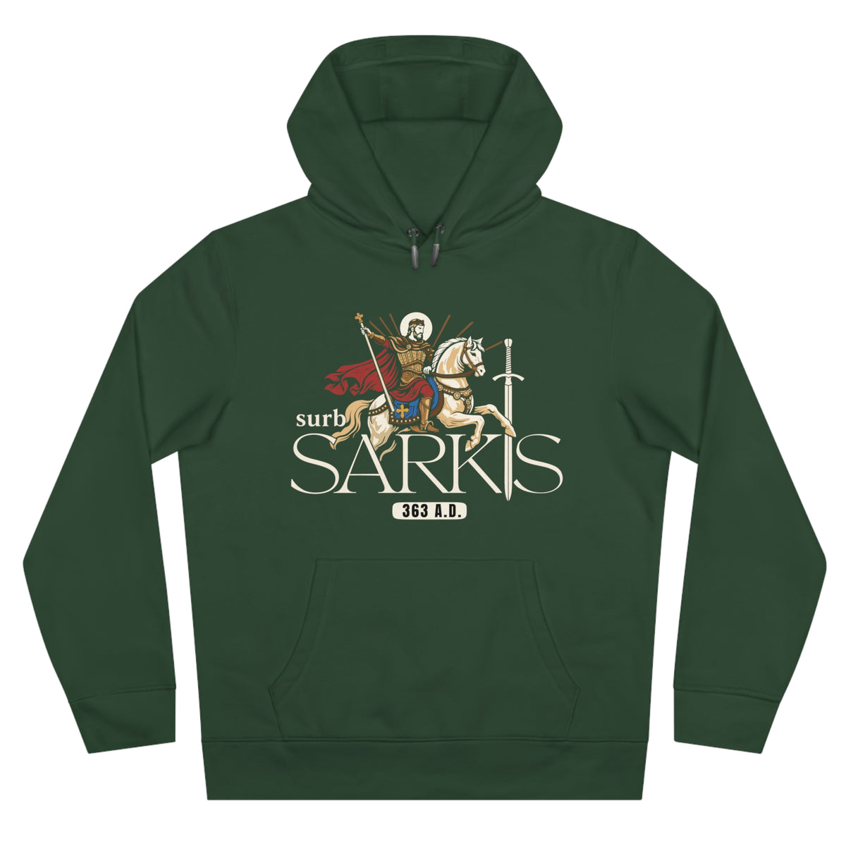Surb Sarkis hoodie by Hayk Heritage, EU fit detail