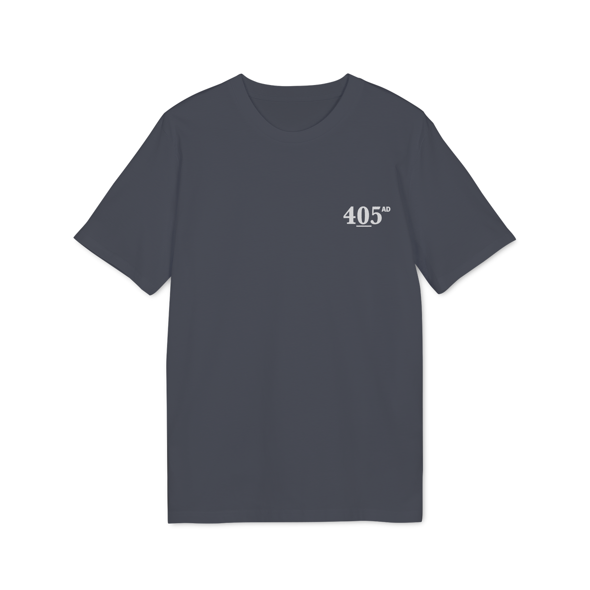 Permanence Armenian heritage tee in India Ink Grey — Mesrop Mashtots alphabet and grapevine artwork