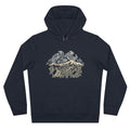 Harvest of Ararat pullover hoodie by Hayk Heritage, front chest monastery mark