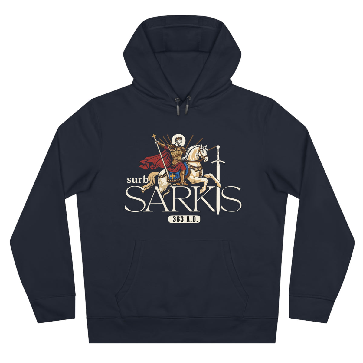 Surb Sarkis hoodie by Hayk Heritage, fabric close-up