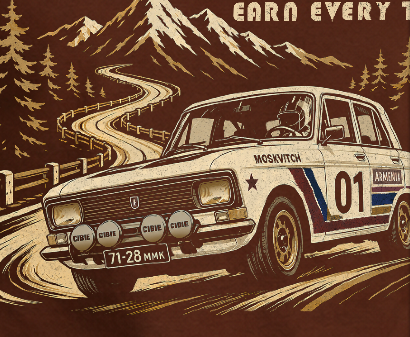 Dilijan - Moskvitch Tee | Vintage Distressed - Grit & Grin