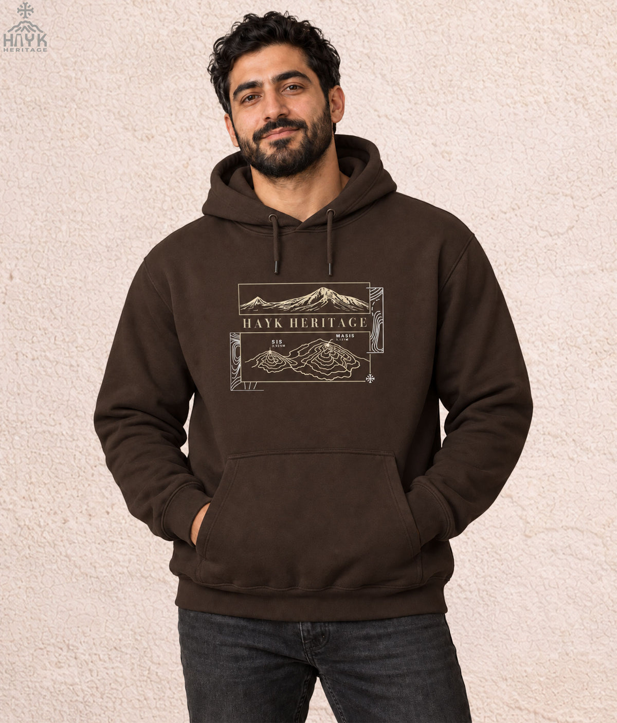 Mount Ararat Topographic Hoodie — Sis & Masis  Description: