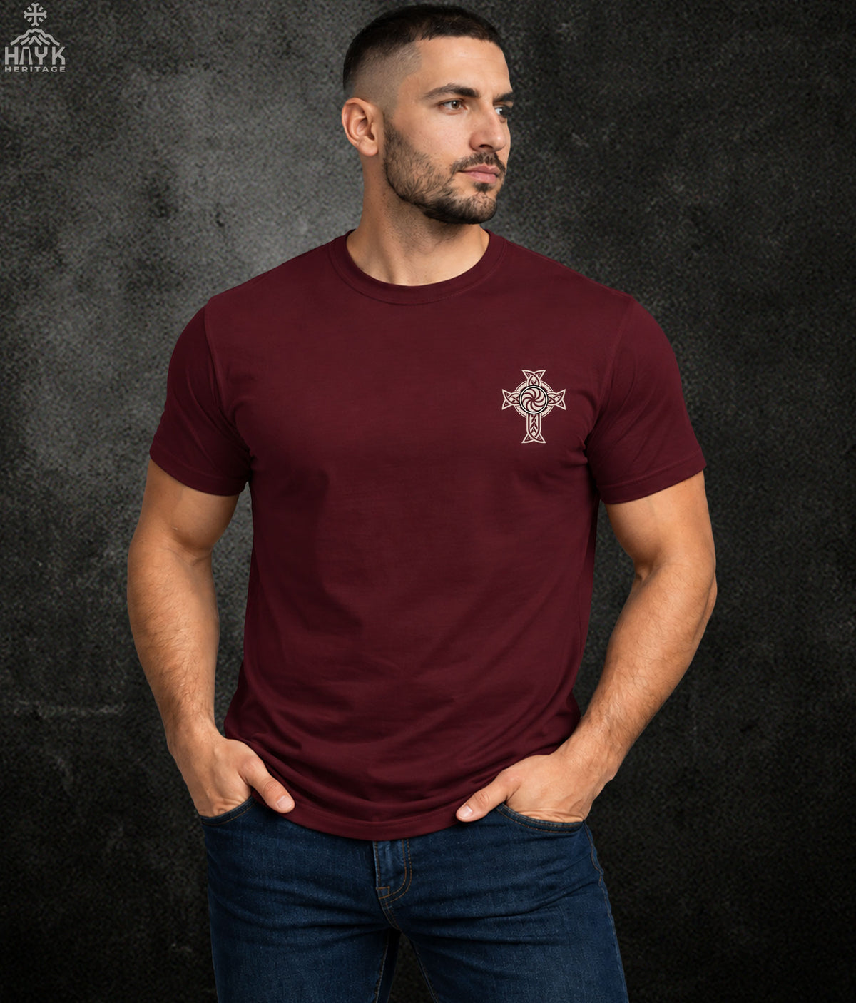Armenian Heritage Crest Tee | Eagle, Lion & Cross - Grit & Grin