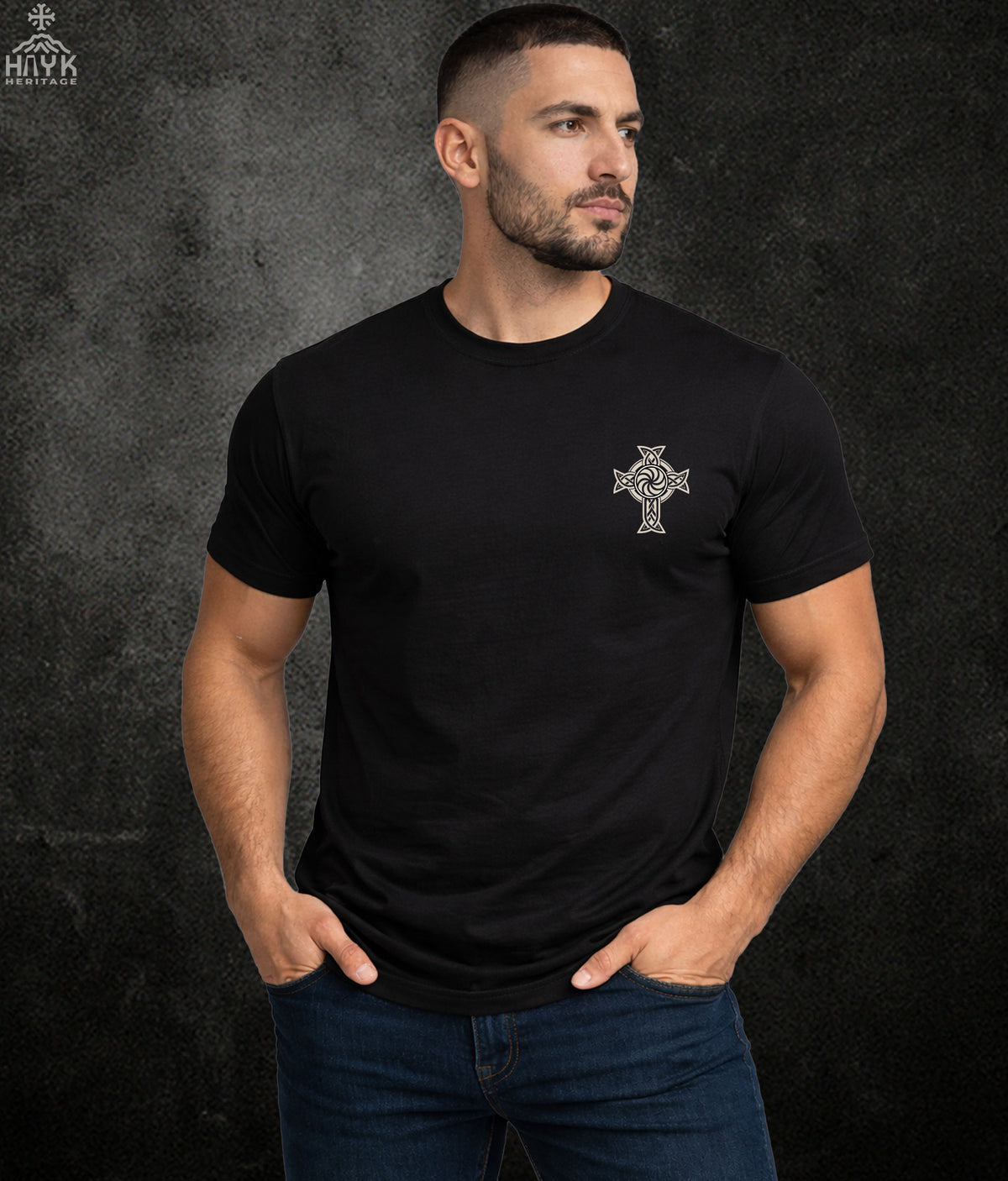 Armenian Heritage Crest Tee | Eagle, Lion & Cross - Grit & Grin